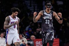 Russell consigue 22 puntos y Nets vencen a 76ers por 100-96