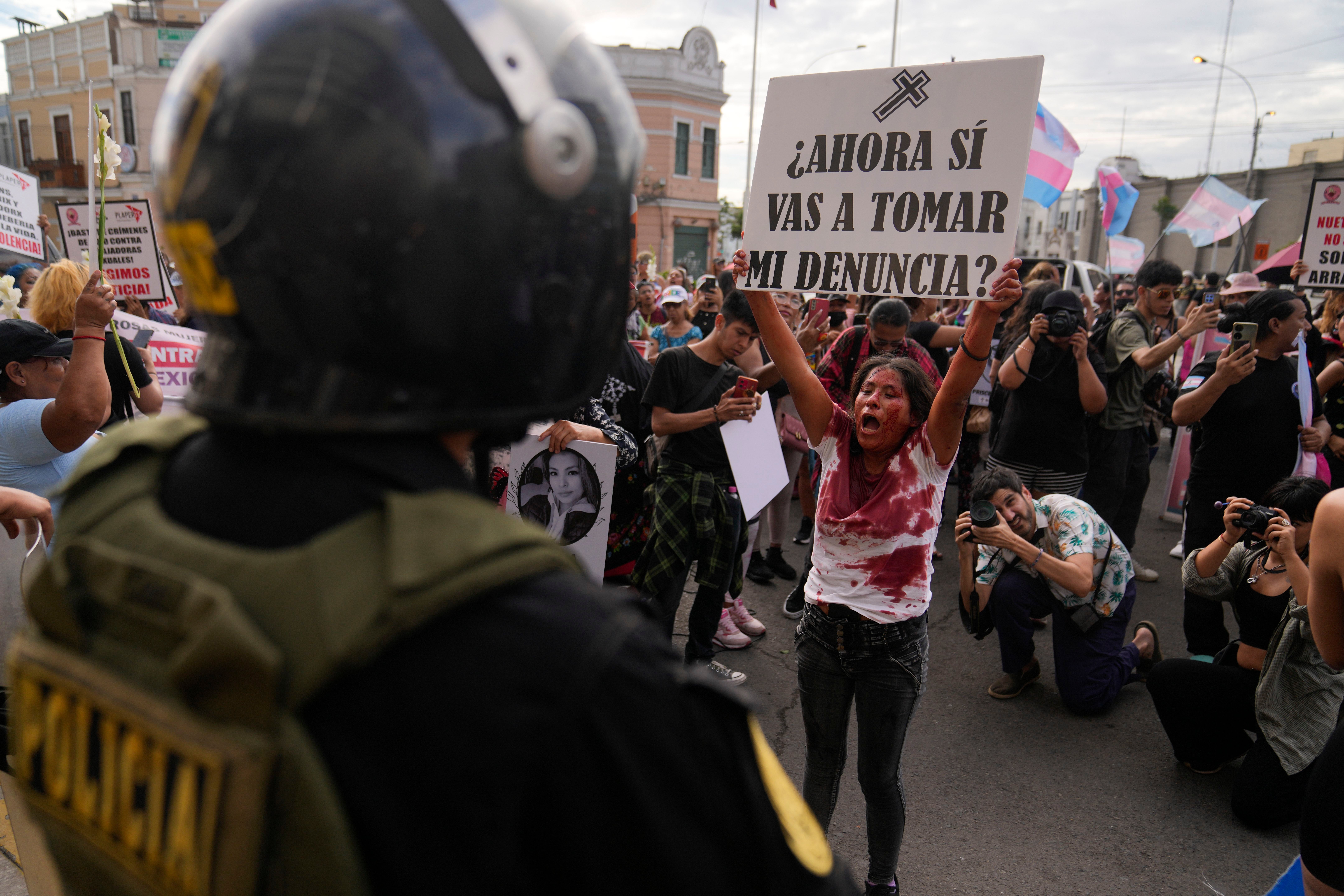 PERÚ-PROTESTA-TRANSGÉNERO