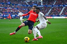 Real Madrid iguala 1-1 con Osasuna; queda expuesto a perder el liderato de la Liga española