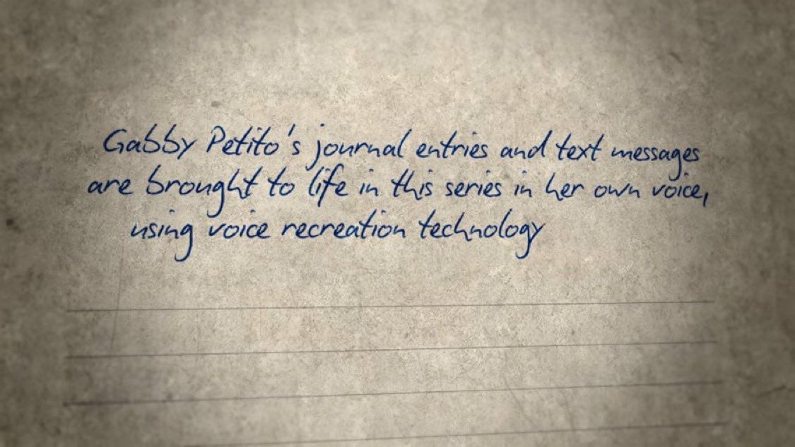En el primer episodio de la docuserie, que se estrenó el 17 de febrero, un mensaje informa a los espectadores que se utilizó IA para recrear las palabras de Gabby