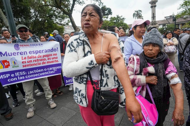 APTOPIX ECUADOR-PROTESTA SALUD