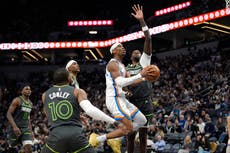 Thunder supera 130-123 a Timberwolves con 37 puntos de Gilgeous-Alexander