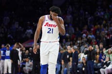 Embiid se perderá su 40mo partido y los 76ers aún no deciden qué sigue para su estrella lesionada