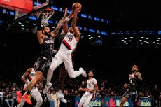 Sharpe anota 25 puntos y Trail Blazers ganan su cuarto duelo consecutivo, 121-102 a Nets