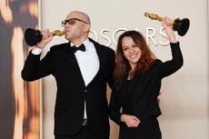 AP Fotos: Imágenes desde la sala de prensa de los Oscar