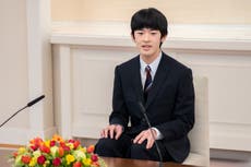 El príncipe de Japón, segundo en la línea de sucesión, ofrece su primera conferencia de prensa