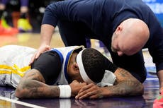 Gary Payton de Golden State abandona el partido contra Charlotte tras colisión con LaMelo Ball