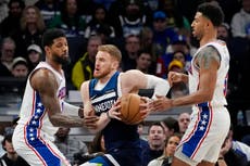 Reid anota 23 y Wolves se despegan en el cuarto para vencer 126-112 a 76ers