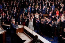 El discurso de Trump ante el Congreso muestra la marcada división partidista del país