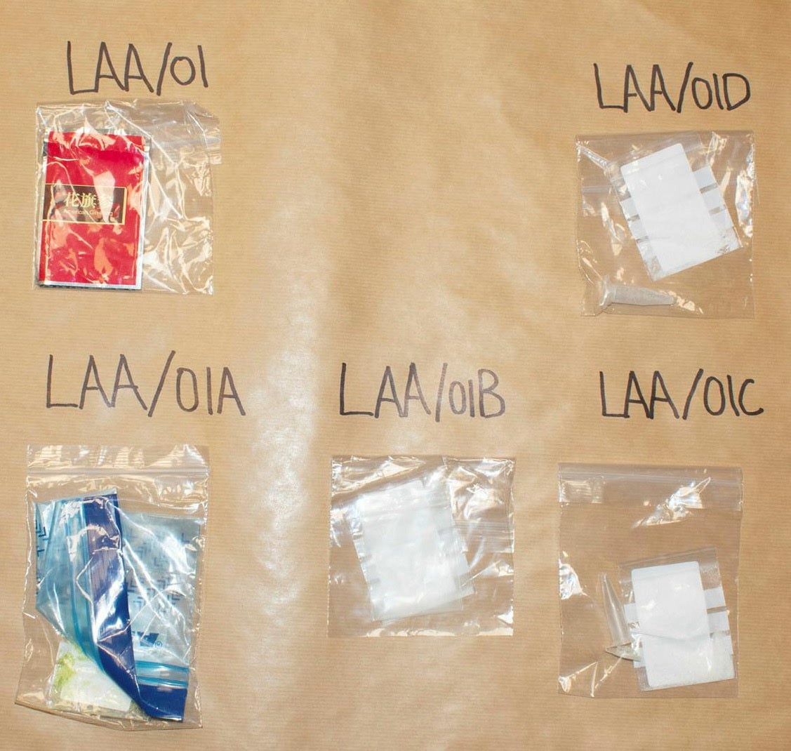 Drogas encontradas en el apartamento de Zou tras su detención