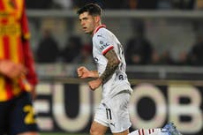 Pulisic rescata al Milan en victoria 3-2 ante el Lecce en la Serie A