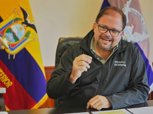 ECUADOR-MINISTRO ENTREVISTA