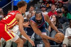 Harden y Leonard anotan 25 puntos cada uno y Clippers vencen 121-97 a Hawks con 3er cuarto dominante