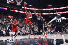 Barnes y Quickley anotan 20 puntos cada y ayudan a Raptors a vencer 126-118 al Jazz