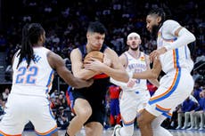 Shai Gilgeous-Alexander anota 48 puntos y Thunder supera 113-107 a Pistons