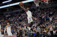 Timberwolves ganan su octavo partido consecutivo al vencer 128-102 al Jazz en declive