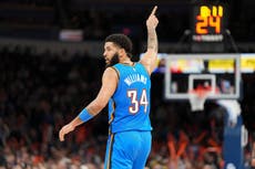 Triple-doble de Jaylin Williams ayuda a Thunder a vencer 133-100 a 76ers