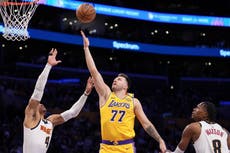 Luka Doncic anota 31 tras un gran primer cuarto y los Lakers vencen 120-108 a los Nuggets