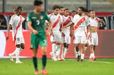 Perú vence 3-1 a Bolivia y sale del fondo de la tabla de las eliminatorias sudamericanas