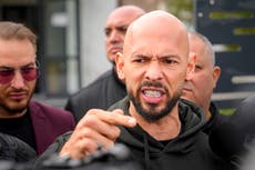 La novia de Andrew Tate lo acusa de haberla asfixiado en un hotel de Los Ángeles