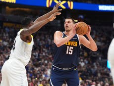 Jokic logra 27 puntos y 14 rebotes en paliza de Nuggets, 129-93 a Jazz
