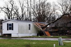 Tres muertos por la caída de un árbol en Michigan; daños en Tennessee por tormentas generalizadas