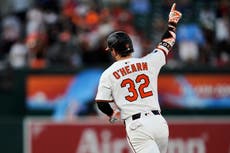 Jonrón de tres carreras de O'Hearn lidera victoria de Orioles 4-3 sobre Yankees