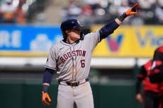 Meyers conecta dos jonrones y remolca siete en la victoria de los Astros 8-3 sobre Medias Blancas