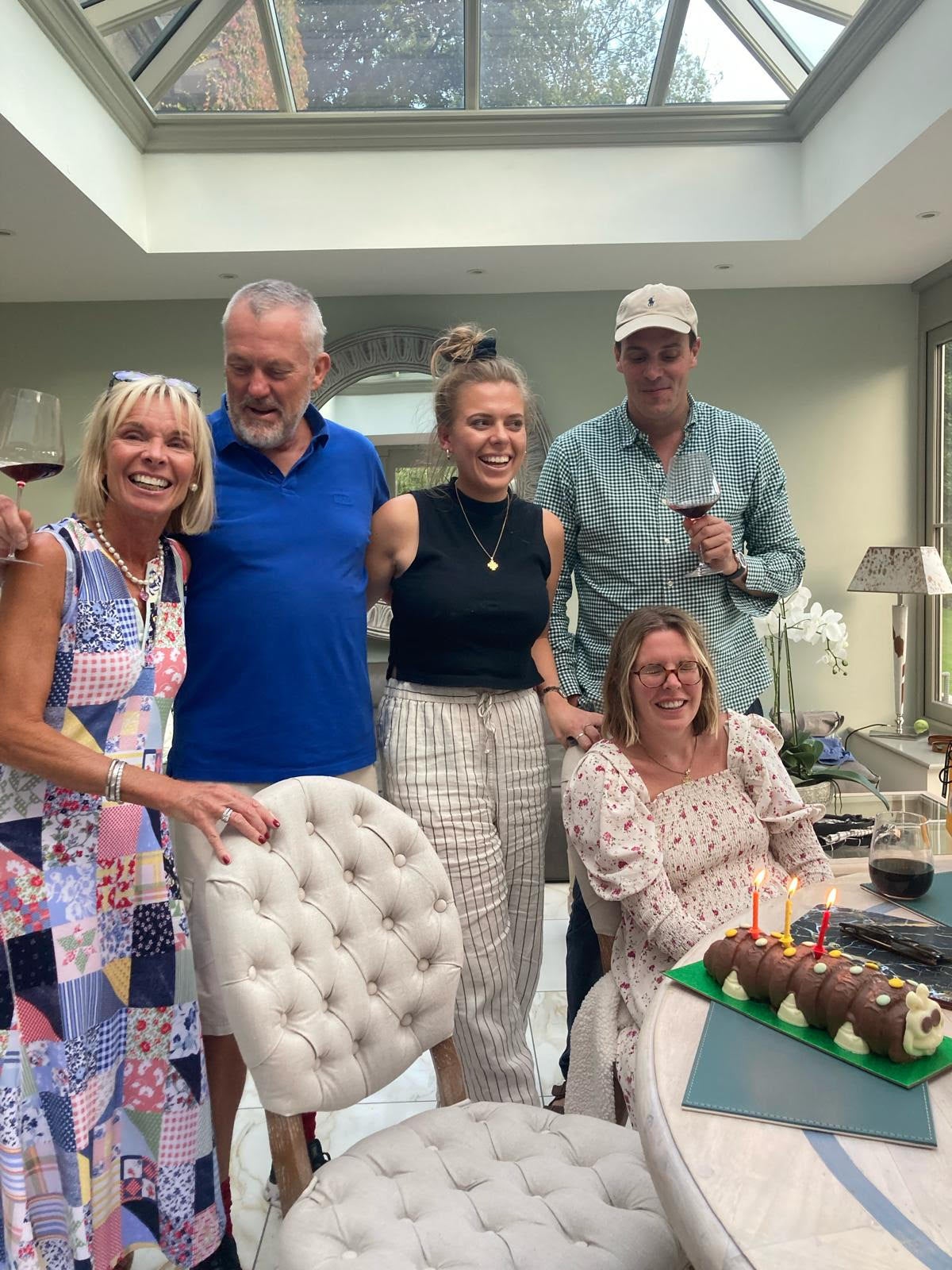 Gemma y su familia celebraron su cumpleaños en casa en marzo de 2023