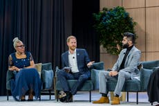 El príncipe Harry reaparece en público en un evento juvenil en honor a Diana