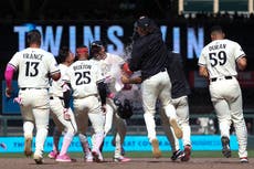 Mellizos ganan su octavo juego en fila al vencer 7-6 a los Gigantes en extra innings