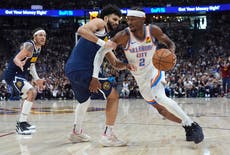 Gilgeous-Alexander anota 25 y lidera al Thunder en victoria 92-87 sobre Denver; pone la serie 2-2