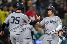 Grisham conecta dos jonrones y Yankees vencen 11-5 a Marineros. Cabrera sale lesionado