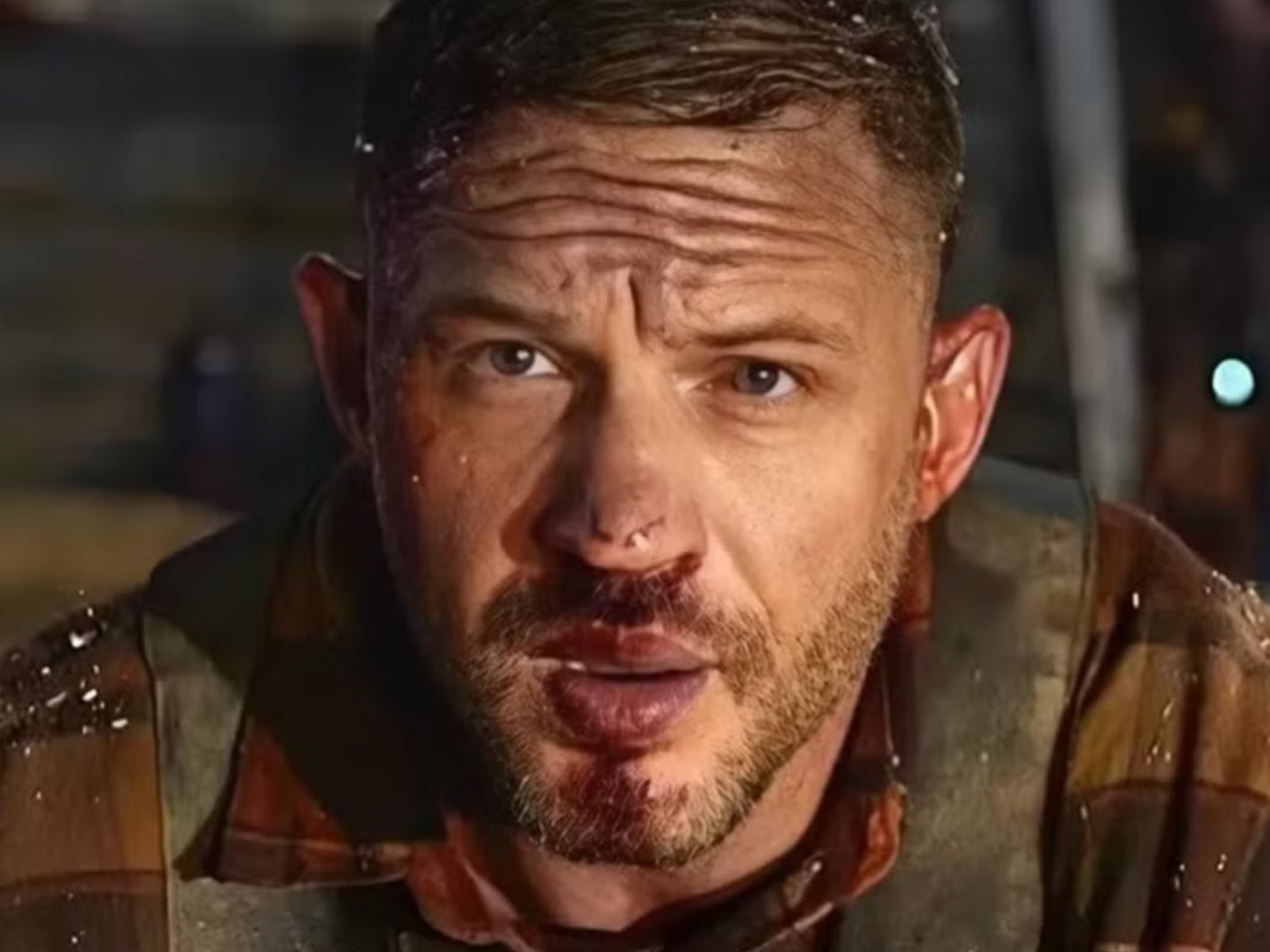 <p>Tom Hardy, pictured in 2025’s ‘Havoc’, has a long history of onset bust-ups</p>