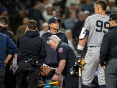Yankees: Oswaldo Cabrera sale en ambulancia tras mal deslizamiento en el plato ante Mariners