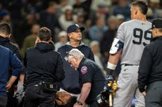 Yankees: Oswaldo Cabrera sale en ambulancia tras mal deslizamiento en el plato ante Mariners