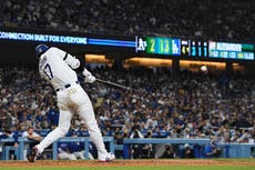 Ohtani conecta 2 jonrones y remolca 6 carreras por Dodgers, que tituran 19-2 a Atléticos
