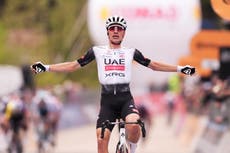 Giro: Ayuso gana etapa tras batalla con mexicano Del Toro y colombiano Bernal. Roglic nuevo líder