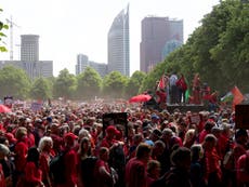 Gran multitud presiona al gobierno holandés para que busque fin de campaña de Israel en Gaza