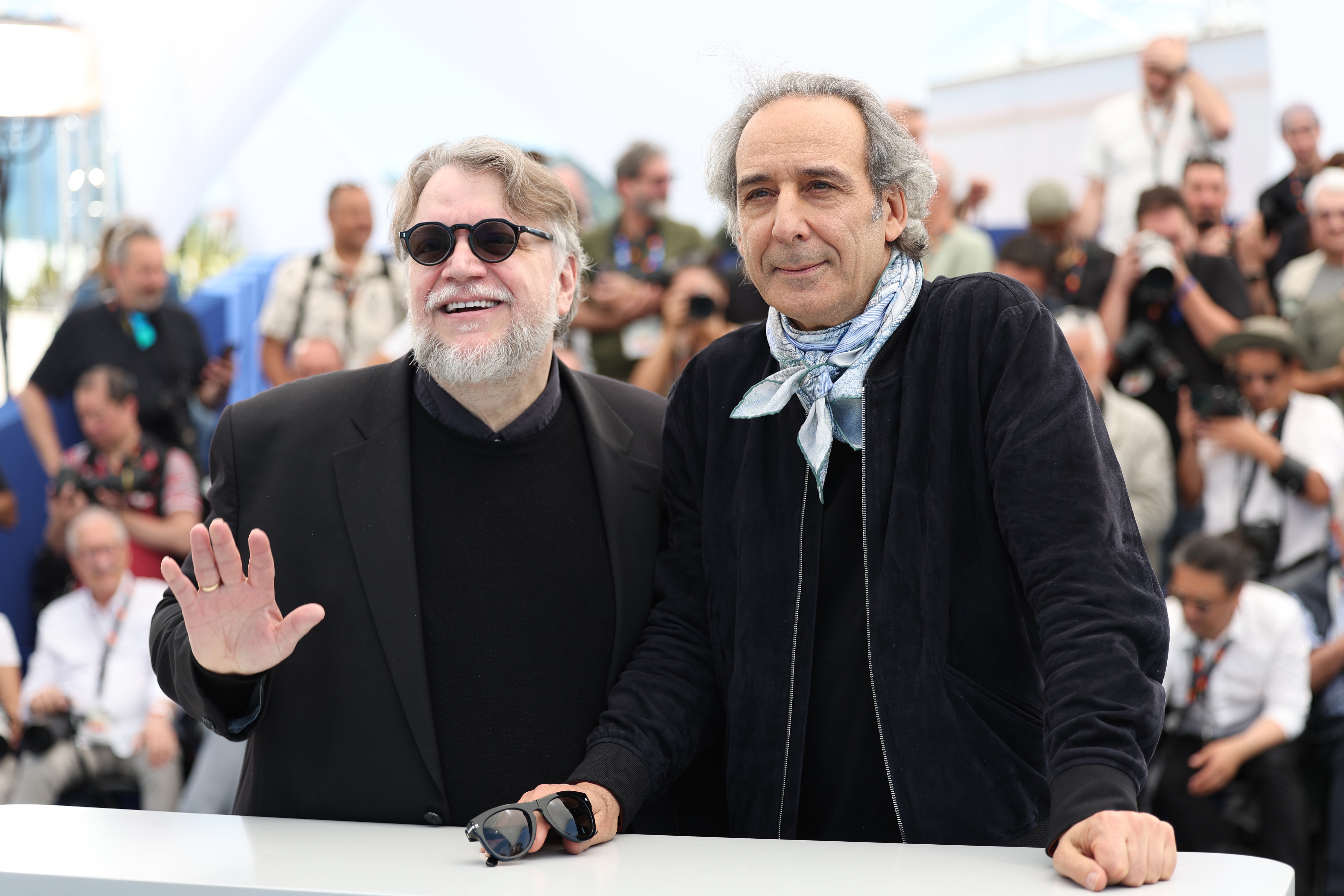Guillermo del Toro y Alexandre Desplat en el festival de Cannes