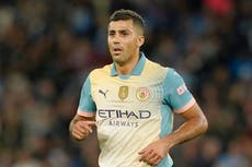 Rodri reaparece con Man City tras recuperarse de una lesión de ligamento cruzado