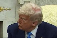 La calvicie de Trump se robó la atención durante una reunión en el Despacho Oval