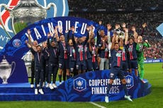PSG vence al Reims y gana la Copa de Francia antes de la final de la Liga de Campeones