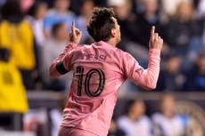 Tiro libre de Messi guía al Inter Miami a empate 3-3 ante Union
