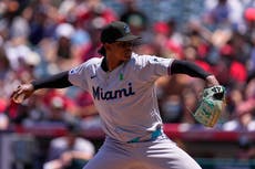 El dominicano Edward Cabrera poncha a 10 y los Marlins blanquean 3-0 a Angelinos
