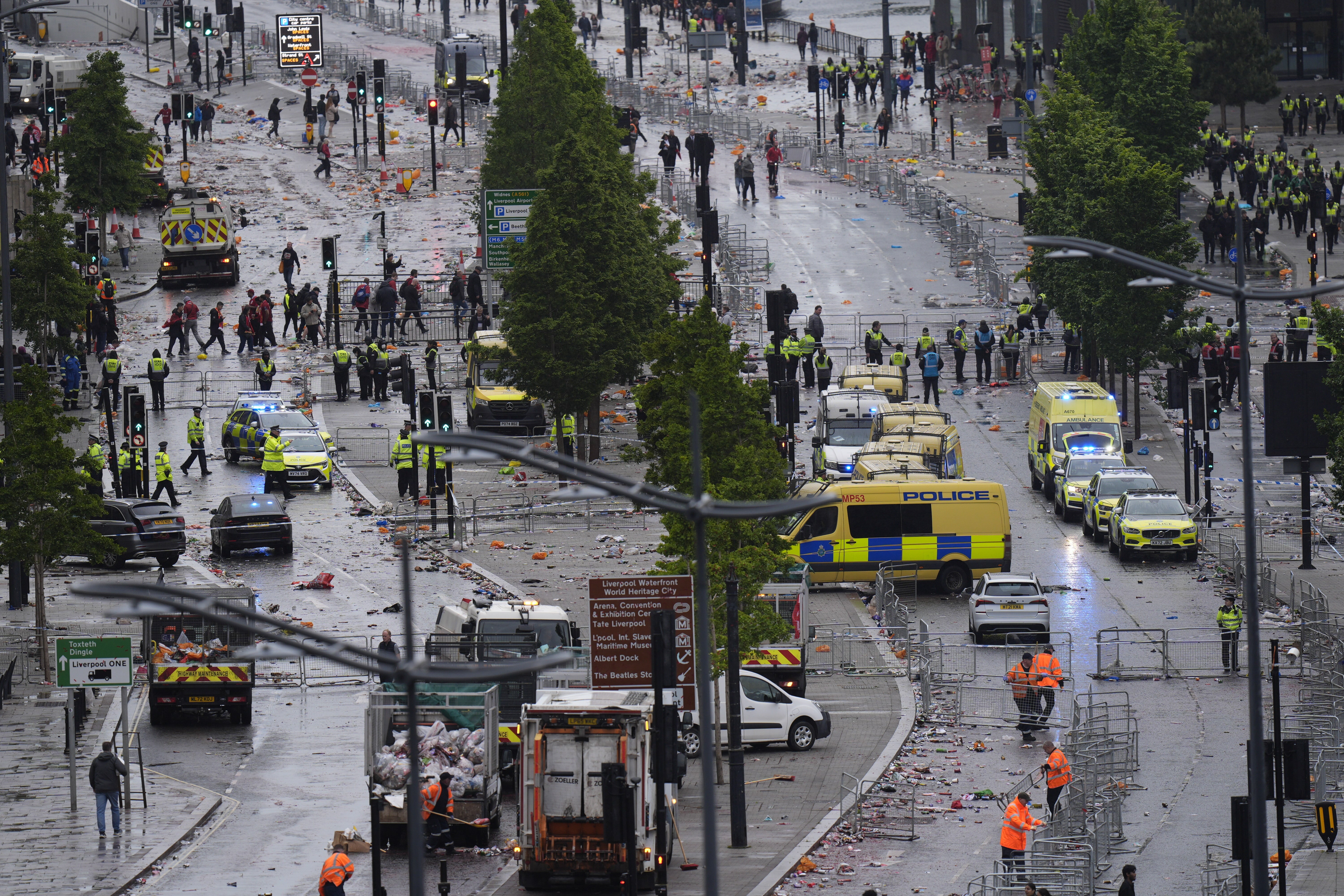 Emergency services descended on Water Street (Danny Lawson/PA)