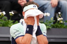 Jugar con dolor es común en la inacabable lucha de supervivencia en el tenis