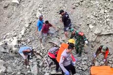 Aumenta a 14 el número de muertos por derrumbe en cantera de Indonesia