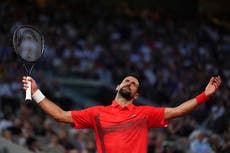 Novak Djokovic gana con facilidad en un partido en el que destacaron los festejos de la Champions
