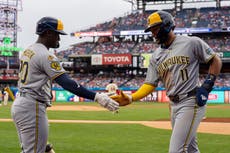 Chourio suma 4 hits y 5 impulsadas; Cerveceros vencen 17-7 a Filis